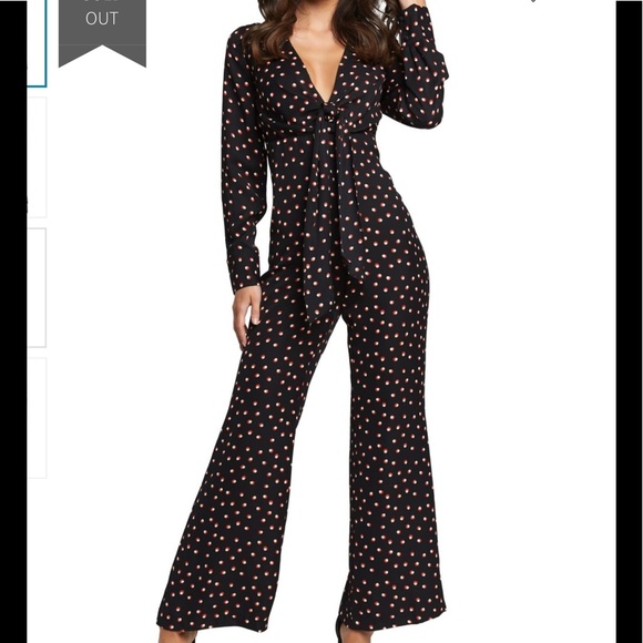 Bardot Pants - Bardot Dot Print Jumpsuit